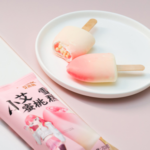 Abink Xiao Ai Peach Ice Cream Stick Crispy Chocolate Flavor with Milk Additives Trending Bag Or Box Packaging