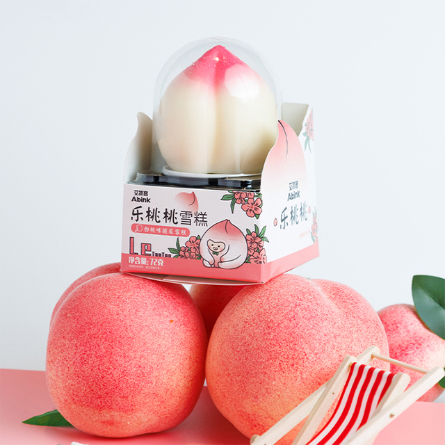 Abink Happy Peach 3D Flavorful Crispy Ice Cream Stick Pasturized Chocolate Cone Holder Popsicle Manufacturer Bag Sweetened Milk