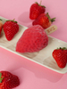 Abink 3D Strawberry Shape Ice Cream - Real Fruit Flavor Frozen Dessert for Summer Snack & Retail