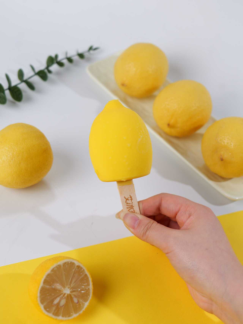 Abink 3D Lemon Shape Ice Cream-Sour Sweet Lemon Flavor Fruit Frozen Dessert Ready to Eat