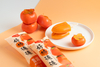 Abink Good Lucky Persimmon Flavor Ice Cream Frozen Dessert with Sweet Juicy Persimmon Taste Ready to Eat