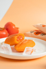 Abink Good Lucky Persimmon Flavor Ice Cream Frozen Dessert with Sweet Juicy Persimmon Taste Ready to Eat