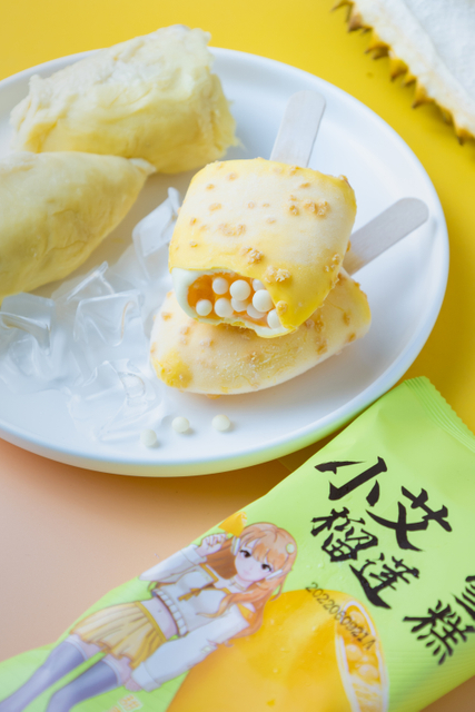 Abink Xiao Ai Durian Ice Cream Soft Center & Flowing Chocolate Crispy Shell Flavorful Additives