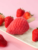 Abink 3D Strawberry Shape Ice Cream - Real Fruit Flavor Frozen Dessert for Summer Snack & Retail
